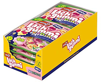 nimm2 Lachgummi YoDinos (10 x 300g) / Vegetarisches Fruchtgummi mit Fruchtsaft und Vitaminen