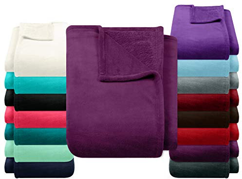 npluseins Coral Fleece Kuscheldecke - extra kuschelig und flauschig 1523.2204, ca. 150 x 200 cm, Beere