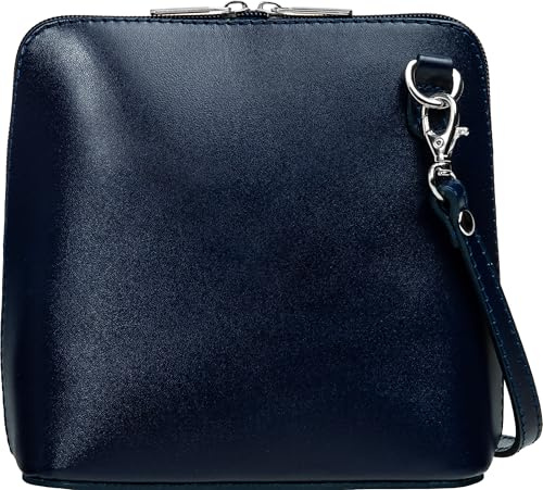 Caspar TL804 kleine elegante Damen Leder Umhängetasche