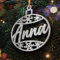 Boule de Noël Personnalisable - Déco de Noel avec Prénom Personnalisé - 16 Couleurs Disponibles - (Modèle Flocon, Glitter Argent)