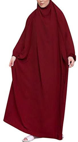 khalat Islamisches Gebetskleid für Frauen 1St. Leichte arabische Fledermausärmel Abaya Maxi Jilbab