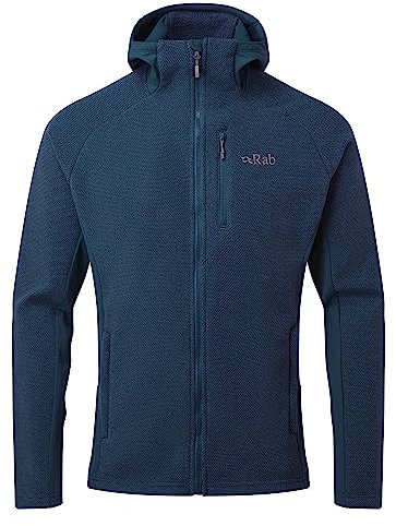Rab Men's Capacitor Hoody Midweight Jacket for Hiking, Trekking, & Climbing - Deep Ink - Small