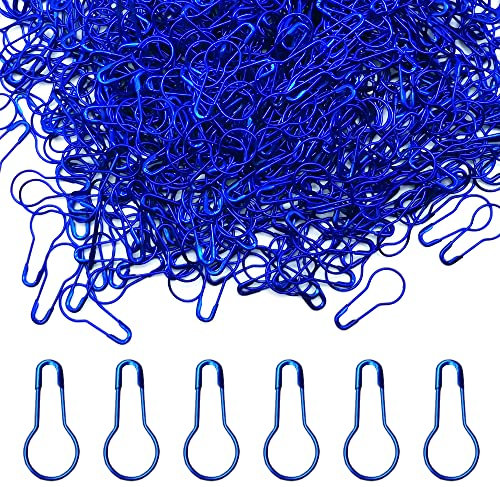 Yosawo 500Stück Sicherheitsnadeln Calabash Pin Kürbis Pins für Stricken Maschenmarkierer DIY Fertigkeit-Herstellung (Blau)
