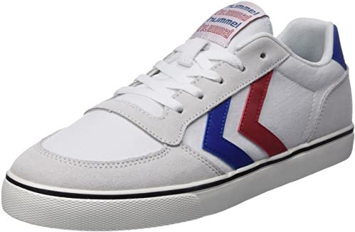 HUMMEL Unisex Stadil Lx-e Canvas Sneaker, White Blue Red 217 668 9253, 47 EU