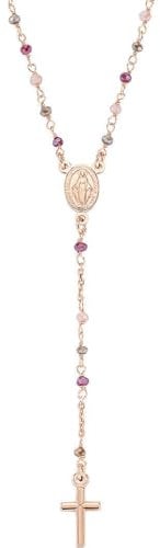 Amen Collana Donna Rosario Cristalli Multicolor Rose Gold CRO10RARTO4