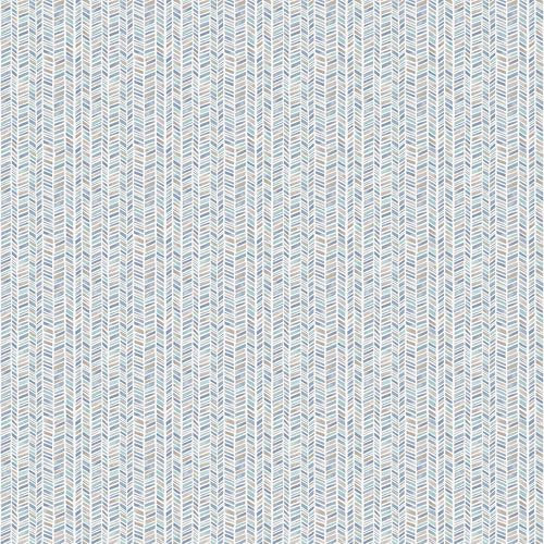 G56695 - Small Prints Stained Glass Stripe Teal, Navy, tan Galerie Wallpaper