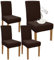 Granbest Premium Wasserdicht Esszimmer Stuhl Abdeckungen Satz Von 4, Stretch Hohen Zurück Stuhlhussen Slipcover Für Esszimmer, Abnehmbaren Stuhl Schutz Für Bankett, Küche, Party (4er Set, Schokolade)