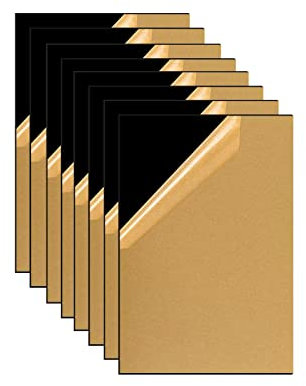 ZESABGE 8 Stück Schwarze Acrylscheiben A5 Acrylglas platten 1mm Zuschneidbare Acryl Kunststoffplatte,Acrylplatten Zuschnitt Nach Mass für DIY Basteln, Malerei, Heimdekoration etc.