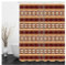 Hoisy Haken Duschvorhang, Duschvorhang Moder Retro Geometrische Figuren Braun Größe 180X180CM Schnell Trocknend Polyestergewebe Badezimmerzubehör