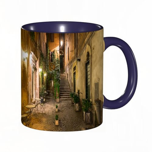 Tasse Mug,Alter Innenhof in Rom Italien,Kaffeetasse - Kaffeebecher mit Fassungsvermögen von 330 ml