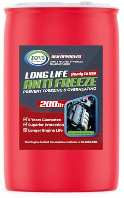 JOVS Antifreeze Coolant 200L - Long Life Red Engine Coolant Ready to Use