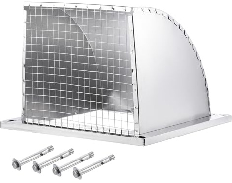 PATIKIL 10x10 Wandabdeckung für Lüftungsschlitze, Außenabluftgitter aus Edelstahl mit Gitternetz für Badezimmer und Küche