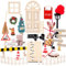 Orifinter Wichtel Zubehör, 37PCS Wichteltür Set, Wichtel Zubehör Weihnachten, Wichtel Baustelle, Wichteltür Zubehör mit Feentür, Briefkästen, Stiefel, Leiter, Geschenke für Kinder