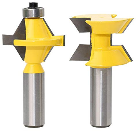 2 pezzi router bit joint strumento per la lavorazione del legno fusto 120 gradi obliquo fresatura fresatura bit carving