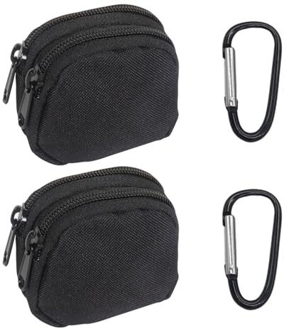 2 Mini-Gürteltaschen, 2 Karabiner, Taktische Gürteltasche, Gürtel-Organizer, Taktische Ausrüstung, Wanderausrüstung, Mini-Geldbörsen-Schlüsselanhänger