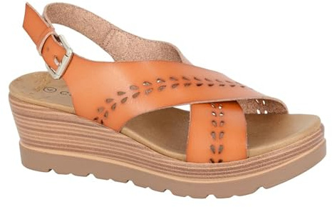 Cipriata L648LT-4 Womens Platform Sandal Tan size 4