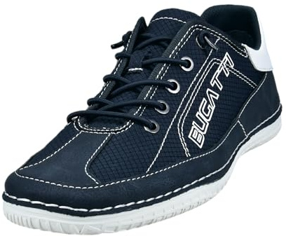 bugatti Herren Schnürstiefel, Männer Stiefel Kaltfutter,Chukka Boots,schnürung,Boots,Winterstiefel,Winterschuhe,Dark Blue (4100),46 EU/EU UK