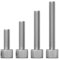 AYYSSM Rändelschrauben aus Edelstahl 304, einfacher Typ, metrischer Rändelkopf, manuelle Einstellschrauben M2-M6(10mm,M6 (5Pcs))