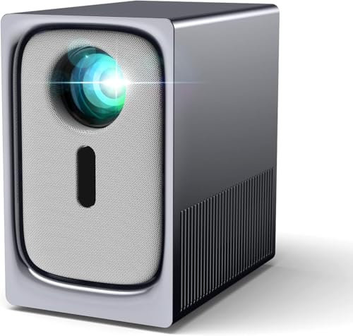 Mini Proyector Portatil 4k Soportado, Proyector Smart TV Movil Cine en Casa WiFi 6 Bluetooth 5.0 Projector Tiro Ultra Videoproyector, 15000 Lúmenes, 1080P Nativo, Enfoque Eléctrico