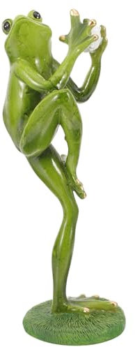 OFFSCH Frosch Statue Aus Harz Miniatur Frosch Ornament Garten Tier Figur Für Draußen Dekoration