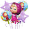 5 pezzi Palloncini Cartone Animato, Decorazioni Festa Tema Masha, Palloncino per Feste per Bambini Kit Festa Compleanno Masha, Decorazioni Compleanno Bambina