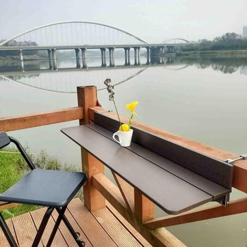 Verstellbar Outdoor Wandtisch Klapptisch Balkontisch Terrassentisch Wetterfest Gartenmöbel für kleine Räume Perfekt für Terrassen und Balkone