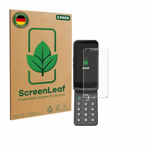 ScreenLeaf (2 Stück Schutzfolie für Doro Aurora A20 [nachhaltiger Displayschutz, Folie, transparent, kratzfest]