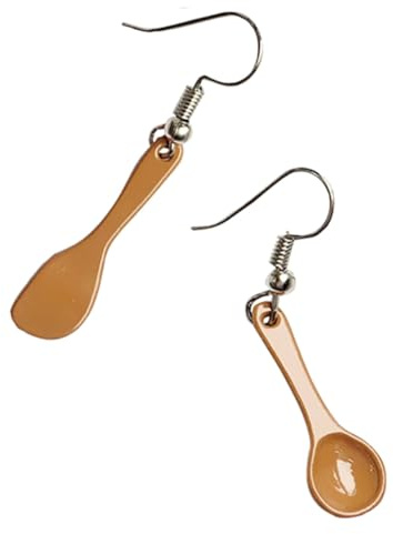 Mipcase Boucles Oreilles Artisanales Légères Forme de Cuillère Crochet Oreille Original Bijoux Faits Main Design Unique et Confortable Accessoire Mode Féminin