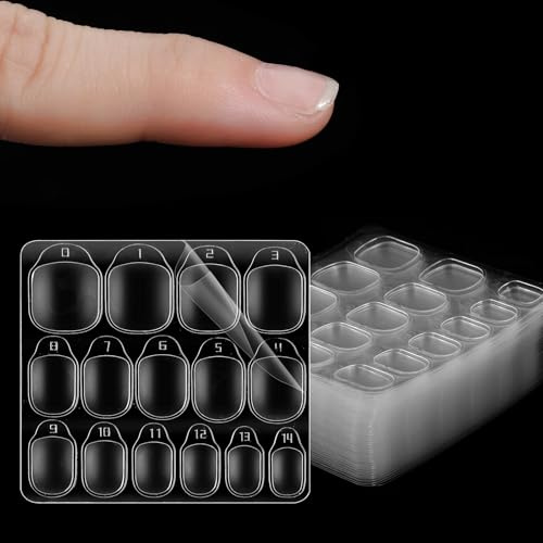 600 Stück Nagel Klebepads,Transparente Nagelkleber Aufkleber,Jelly Gel Klebepads Nägel,Nagelkleber Pads für DIY Maniküre Dekoration Zubehör