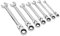 Sealey S01143 Metric Flexible Head Ratchet Combination Spanner Set, 7 Pieces