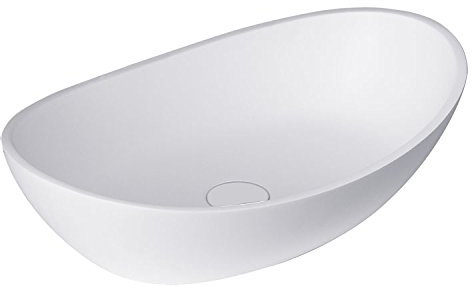 STONEART Waschbecken LC149 (Mineralguss) weiß/56x35cm/matt