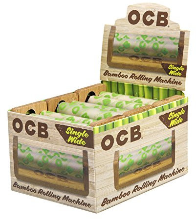 OCB Bamboo Roller Drehmaschine aus Bambus 70mm 3 Boxen (18 Roller)