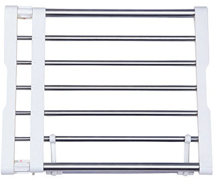 BAOYOUNI Erweiterbar Kleiderschrank Schrank Regal Stange Kleiderbügel Organizer Heavy Duty Metall Lagerregal DIY Separator Teiler Kleideraufbewahrungssysteme Garage Wandregale (40-60cm)