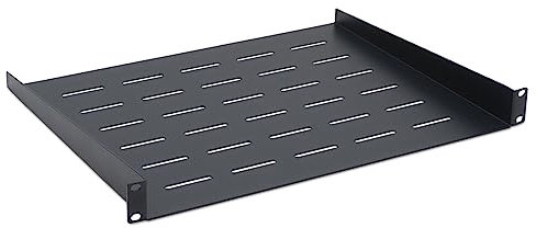 WAYTEX 37466 - Estantería para Armario (19 Pulgadas, 1U, Profundidad 350 mm, fijación Frontal, Montaje Fijo, Color Negro
