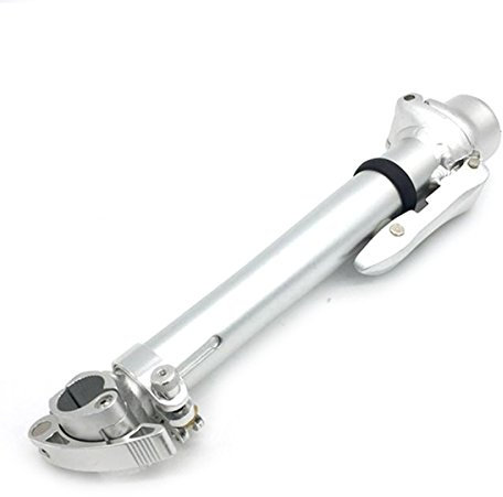 SENQI Faltbarer Fahrradvorbau, Schnellspanner, Aluminiumlegierung, verstellbarer Vorbau ohne Zähne, BSZ002, 25,4 × 28,6 × 460 mm (Silber)