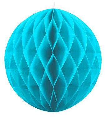 Unbekannt Wabenball 1 STK Ø 30 cm - Pompoms Wabenbälle Deckendeko Hängedeko Honeycombs (Türkis)