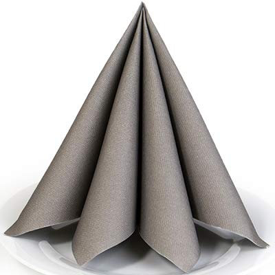 Servietten Dunkelgrau Premium Airlaid STOFFÄHNLICH | 50 Stück | 40 x 40cm | Einfarbige Servietten | hochwertige Serviette für Hochzeit, Geburtstag, Party, Taufe, Kommunion | made in Germany