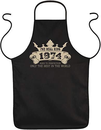 trag-das Geburtstagsschürze 45 .Geburtstag 45 Jahre Geschenk Grill Grillschürze Kochschürze Latzschürze Partyschürze Hobbykoch - Real King 1974