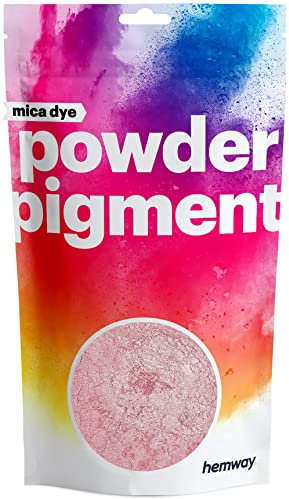 Hemway Mica Colour Powder Pigment - Metallic Rose Gold | Natural Nanoparticle Pigments | Epoxy Resin & Cosmetic Supplies for Face, Body & Nail Art, Jewellery, Soap, Wax Melts & Bath Bombs | 50g