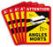 lepni.me 5 Stück Bus Toter Winkel Aufkleber Frankreich | Extra Starke Haftung und UV Schutz | Attention Angles Morts Sticker | Winkel Warntafel Fahrzeugaufkleber (5PCS BUS)