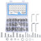 540 Pcs Stainless Steel Pan Head Hex Socket Drive Screws and Nuts Washers Assortment Kit, M3 M4 M5 M6 Machine Wood Screws for Machine Fastener, with Wrenches