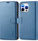 TUCCH PU Leather Case for iPhone 13 Pro MAX(6.7) 2021 5G, Magnetic Wallet Cover with[Kickstand][RFID Blocking] Folio Cover[Shockproof TPU] Card Holders Compatible with iPhone 13 Pro Max, Lake Blue