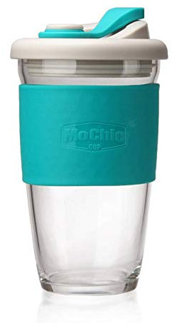 NC MoChic Moses taza de café de vidrio taza a prueba de derrames personalizada con tapa taza de vidrio borosilicato al por mayor
