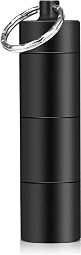 Opret Pastillero Pequeño (1 piezas), Pastillero Llavero Pastillero de Bolsillo, Pastillero Metalico de Viaje, Dispensador de Pastillas