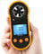 Digitaler Windmesser, LEERCHUANG Anemometer mit LCD Hintergrundbeleuchtung, Windmesser & Luftstrom Geschwindigkeitsmessung mit Thermometer, Windmesswerkzeug zum Segeln/Surfen/Angeln – Gelb