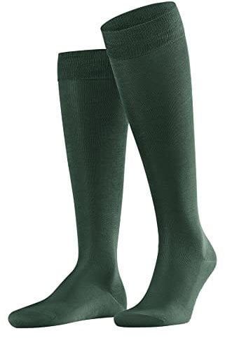 FALKE Tiago M Kh sostenibili cotone filo di Scozia al ginocchio tinta unita 1 paio, Calzini lunghi Uomo, Verde Hunter Green 7441, 45-46
