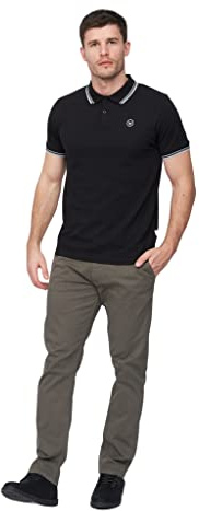 Duck and Cover Mens Slim Fit Chino Cotton Summer Casual Trousers(38W/30L,Olive)