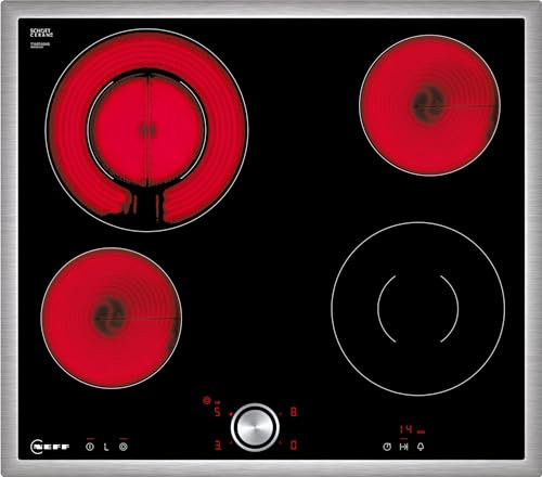 NEFF T16BT60N0, N70, autarkes Elektrokochfeld, Schwarz, 60 cm breit, Made in Germany, TwistPad, Edelstahl-Rahmen, 4 Kochzonen, Amazon Exclusive Edition