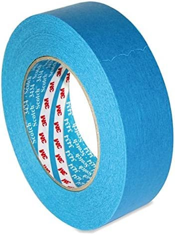 3M 3434 Ruban de masquage pour carrosserie, cadres, silicones, modélisme 25 mm x 50 m Bleu (1 rouleau)
