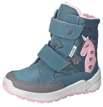RICOSTA Mädchen Winterstiefel Annika,Kinder Boots,WMS:Weit,lose Einlage,Sympatex,Blinklicht,Outdoor-Kinderschuhe,gefüttert,Storm (540),31 EU